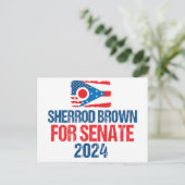 Sherrod Brown für Senat 2024 Wahlkampf Ohio Flag Postkarte (Stehend Vorderseite)