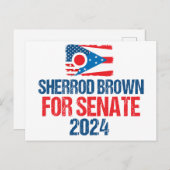 Sherrod Brown für Senat 2024 Wahlkampf Ohio Flag Postkarte (Vorne/Hinten)