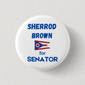 Sherrod Brown, politischer Staat, Kandidat Button (Vorderseite)