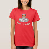 Sherry & Bright Drink Glass Funny Pub Weihnachten T-Shirt (Vorderseite)