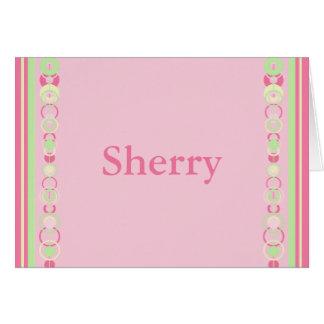 Sherry Pink Modern Circles Card