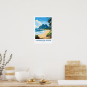 Sherwood Beach Hawaii Travel Print Poster (Küche)