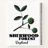 Sherwood Forest England Reiseplakat Notizblock (Rückseite)