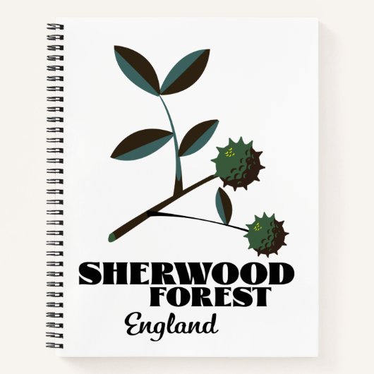 Sherwood Forest England Reiseplakat Notizblock (Vorderseite)