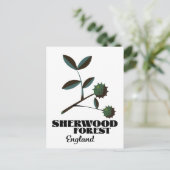 Sherwood Forest England Reiseplakat Postkarte (Stehend Vorderseite)