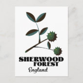 Sherwood Forest England Reiseplakat Postkarte (Vorderseite)