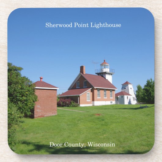 Sherwood Point Lighthouse Set von 6 Untersetzer (Vorderseite)