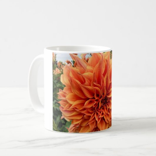 Sherwoods Peach Dahlia Kaffeetasse (Vorderseite Links)