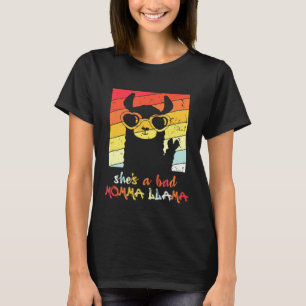 Shes A Bad Momma Llama Mama T-Shirt