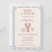 She's A Catch Bachelorette Weekend Itinerary and Einladung (Vorderseite)