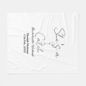 She's a catch champagne bottle bachelorette weeken fleecedecke (Vorderseite (Horizontal))