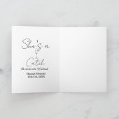 She's a catch champagne bottle bachelorette weeken karte (Innenseite)