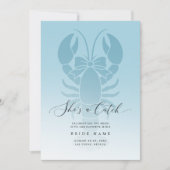 She's a Catch Coastal Lobster Bachelorette Weekend Einladung (Vorderseite)