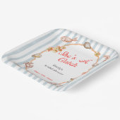 She's A Catch Lobster Coastal Bridal Shower Pappteller (Gewinkelt)