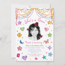 She's A Gem Gemstone Colorful Birthday Photo
