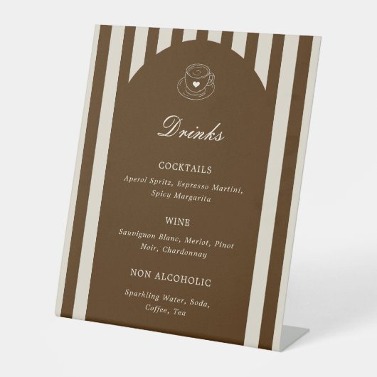 She's A Tini Bit Older Birthday Drinks Menu Sockelschild (Vorderseite)