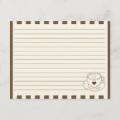 She's A Tini Bit Older Coffee Cake Birthday Recipe Begleitkarte (Rückseite)