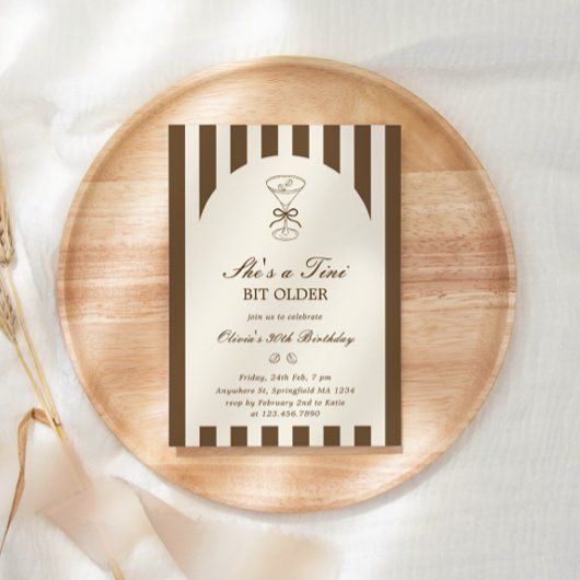 She's A Tini Bit Older Coffee Martini Birthday Einladung