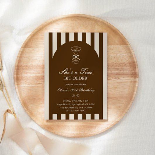 She's A Tini Bit Older Coffee Martini Birthday Einladung