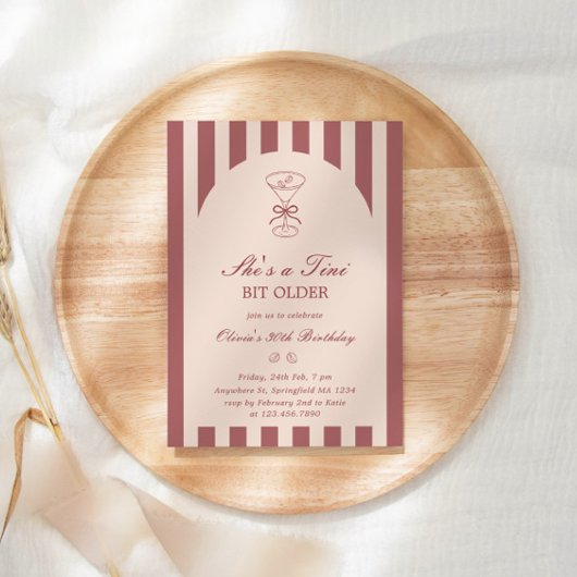 She's A Tini Bit Older Coffee Martini Birthday Einladung