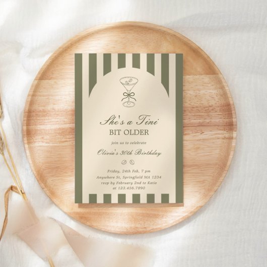 She's A Tini Bit Older Coffee Martini Birthday Einladung