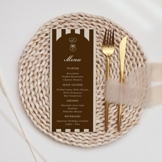 She's A Tini Bit Older Coffee Martini Birthday Menükarte