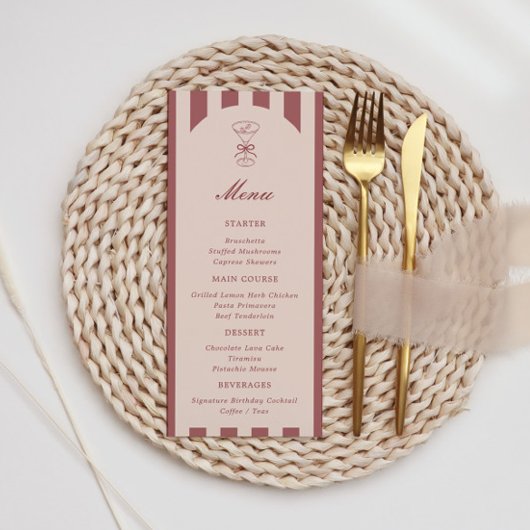 She's A Tini Bit Older Coffee Martini Birthday Menükarte