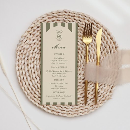 She's A Tini Bit Older Coffee Martini Birthday Menükarte