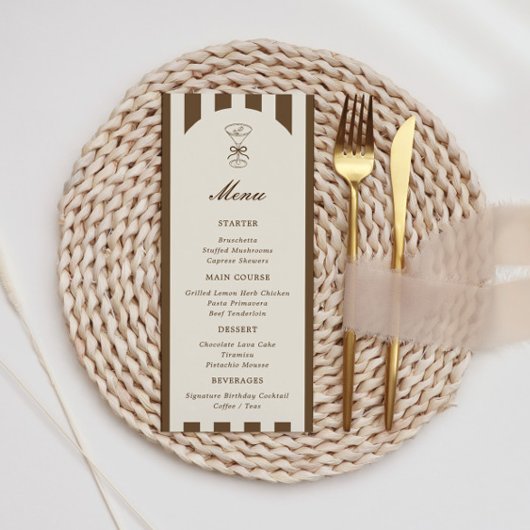 She's A Tini Bit Older Coffee Martini Birthday Menükarte