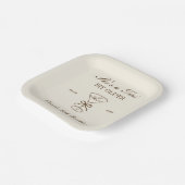 She's A Tini Bit Older Coffee Martini Birthday Pappteller (Gewinkelt)