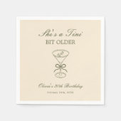 She's A Tini Bit Older Coffee Martini Birthday Serviette (Vorderseite)