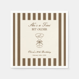She's A Tini Bit Older Coffee Martini Birthday Serviette