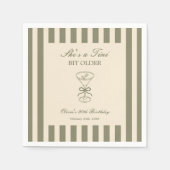 She's A Tini Bit Older Coffee Martini Birthday Serviette (Vorderseite)