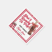 She's about to pop Baby Shower Serviette (Ecke)