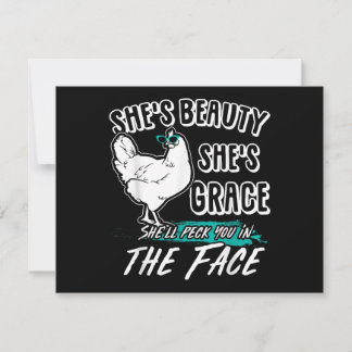 She's Beauty She's Grace - Farmer & Chicken Lover