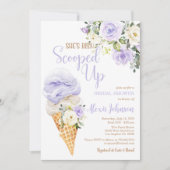 She's Been Scooped Up Bridal Shower (Purple) Einladung (Vorderseite)