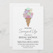 She's Been Scooped Up Ice Cream Bridal Shower Einladung (Vorne/Hinten)