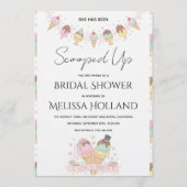 She's Been Scooped Up Ice Cream Bridal Shower Einladung (Vorderseite)