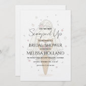 She's Been Scooped Up Ice Cream Bridal Shower Einladung (Vorne/Hinten)