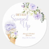 She's Been Scooped Up (Purple) Custom Runder Aufkleber (Vorderseite)