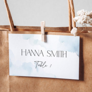 Shes bindet den Namen des unbekannten blauen Braut Platzkarte