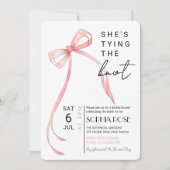 Shes bindet die Knot Bridal Dusche Einladung (Vorderseite)