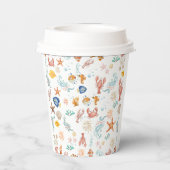 She's Catch Coastal Bridal Shower Hot Cup Sleeves Pappbecher (Rückseite)