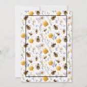 She's Found Her Honey Bees Floral Bridal Shower Einladung (Rückseite)