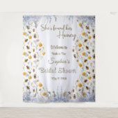 She's Found Her Honey Bridal Shower Backdrop Wandteppich (Vorderseite)