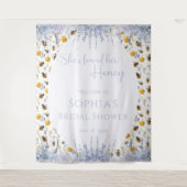 She's Found Her Honey Bridal Shower Backdrop Wandteppich (Vorderseite)