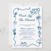 She's Fresh Off The Market Bridal Shower Einladung (Vorderseite)