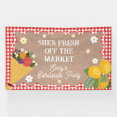 SHE'S FRESH OFF THE MARKET party banner (Horizontal)