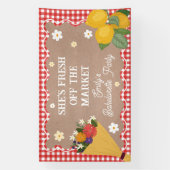 SHE'S FRESH OFF THE MARKET party banner (Vertikal)