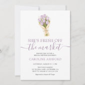 She's Fresh Off The Market Tulips Bridal Shower Einladung (Vorderseite)